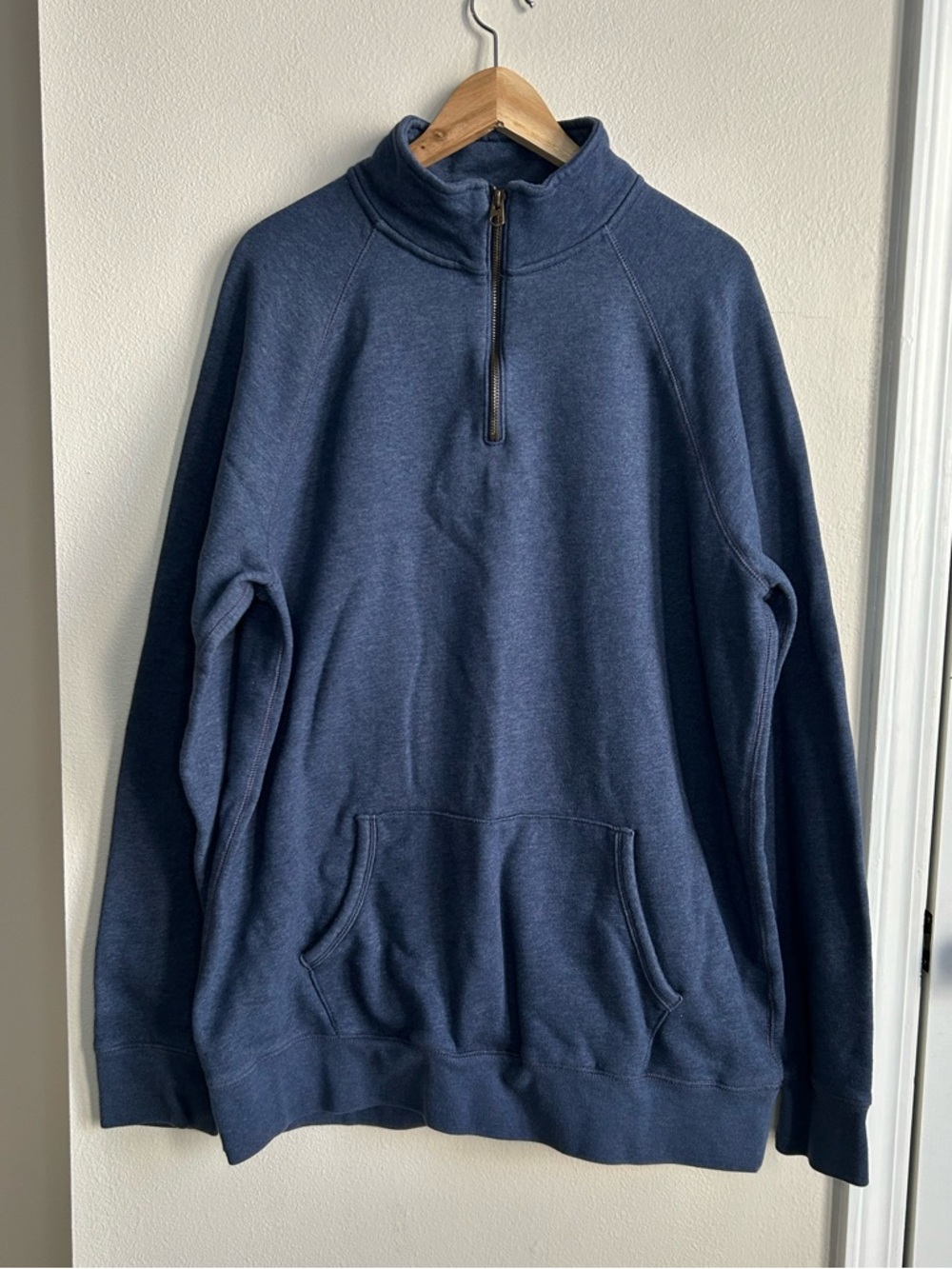 Men’s Sonoma Goods For Life Navy Blue Quarter Zip Fleece Pullover Sweatshirt XLT
